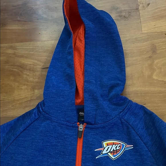 Colosseum Blue and Orange OKC Thunder Kids Hoodie - Picture 2 of 8